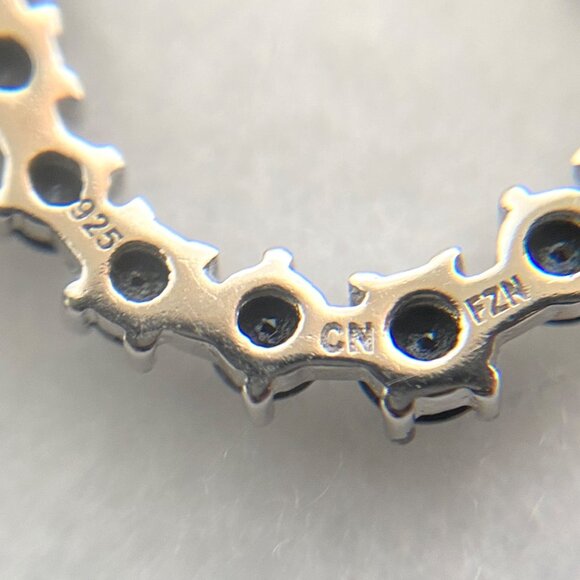 Sterling Silver 925 FZN Faceted Black Tourmaline Teardrop Dangle Drop Earrings - Picture 8 of 16